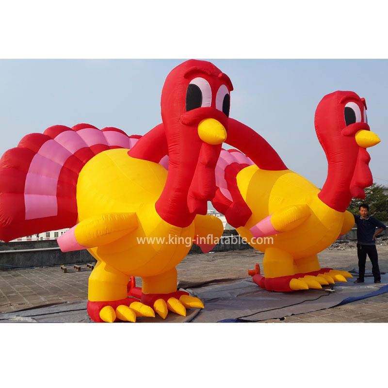 Customized cartoon outdoor giant festival inflatable turkey decorations for Thanksgiving