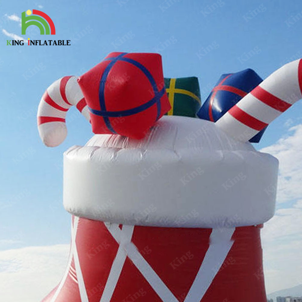 Christmas Inflatable Giant Socks Outdoor Commercial Red Inflatables Christmas Decorations