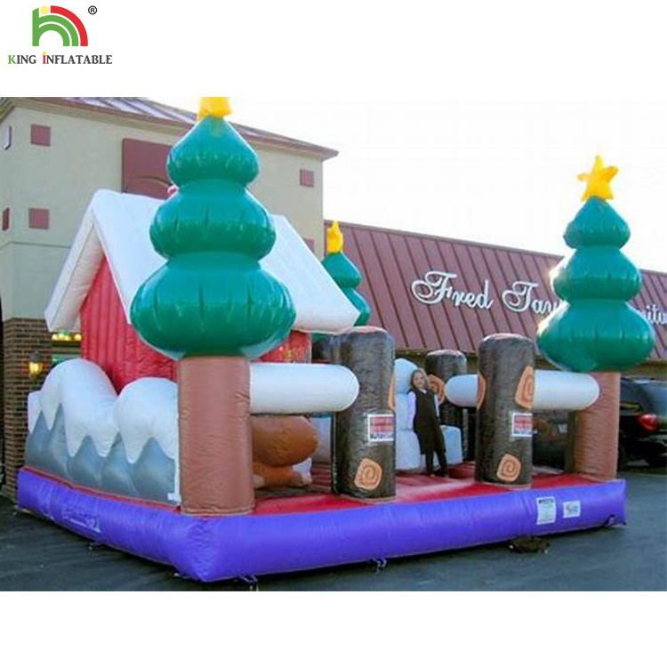 Xmas decoration inflatable christmas house christmas inflatable bounce house