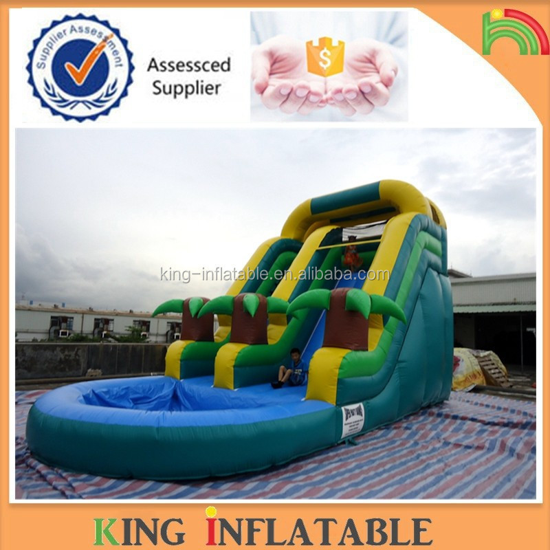 15ft 16ft 18ft 20ft 22ft Hot sale backyard inflatable water slide sun marble Commercial grade PVC inflatable water slide