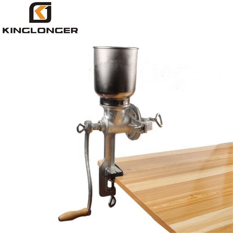 Manual Grain Corn Coffee Wheat Nuts Grinder, Portable Table Mill Maker with Wooden Handle Home Use,Cast Iron Grinding Mill