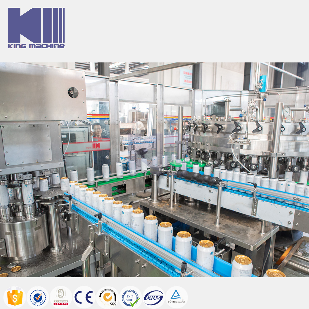 6000-10000CPH Automatic Plastic / Aluminum Tin Can Carbonated Soft Drink Liquid Filling Making Machine