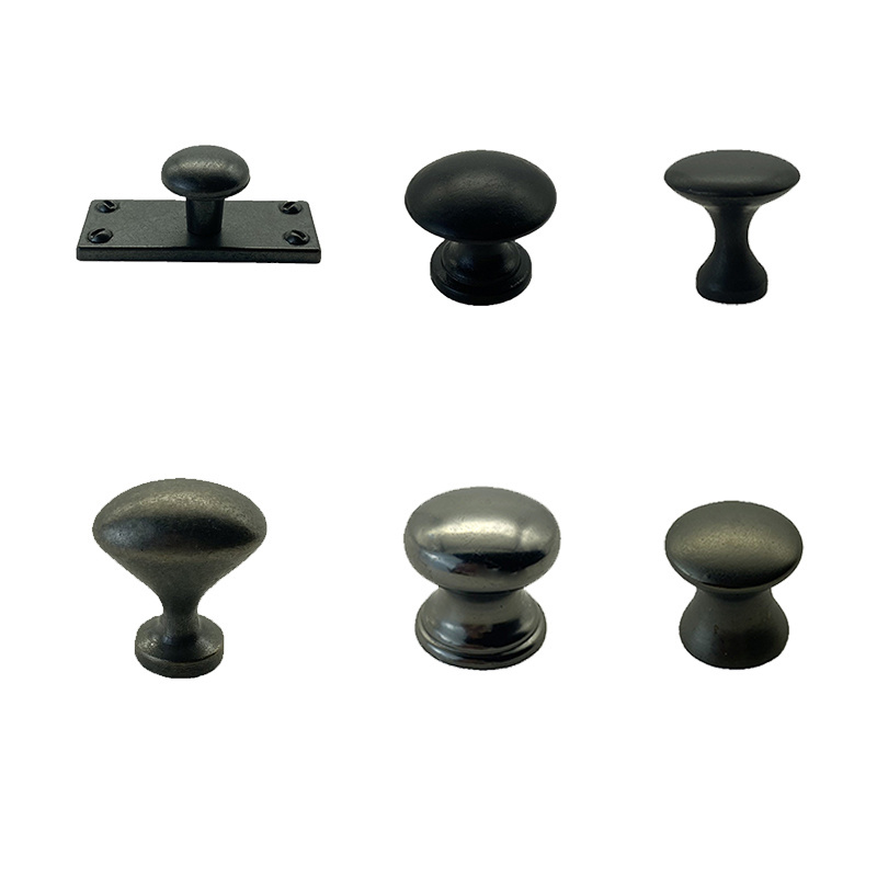 Furniture wardrobe aluminium alloy handle cabinet pull black drawer knobs furniture handles knobs