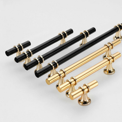 Aluminum gold long handles almirah brass black cabinet handles pull kitchen pull out drawer handle