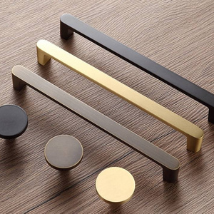 High Quality Customized Cabinet Handle Brass Gold Black Bronze Drawer Pulls Metal Handle