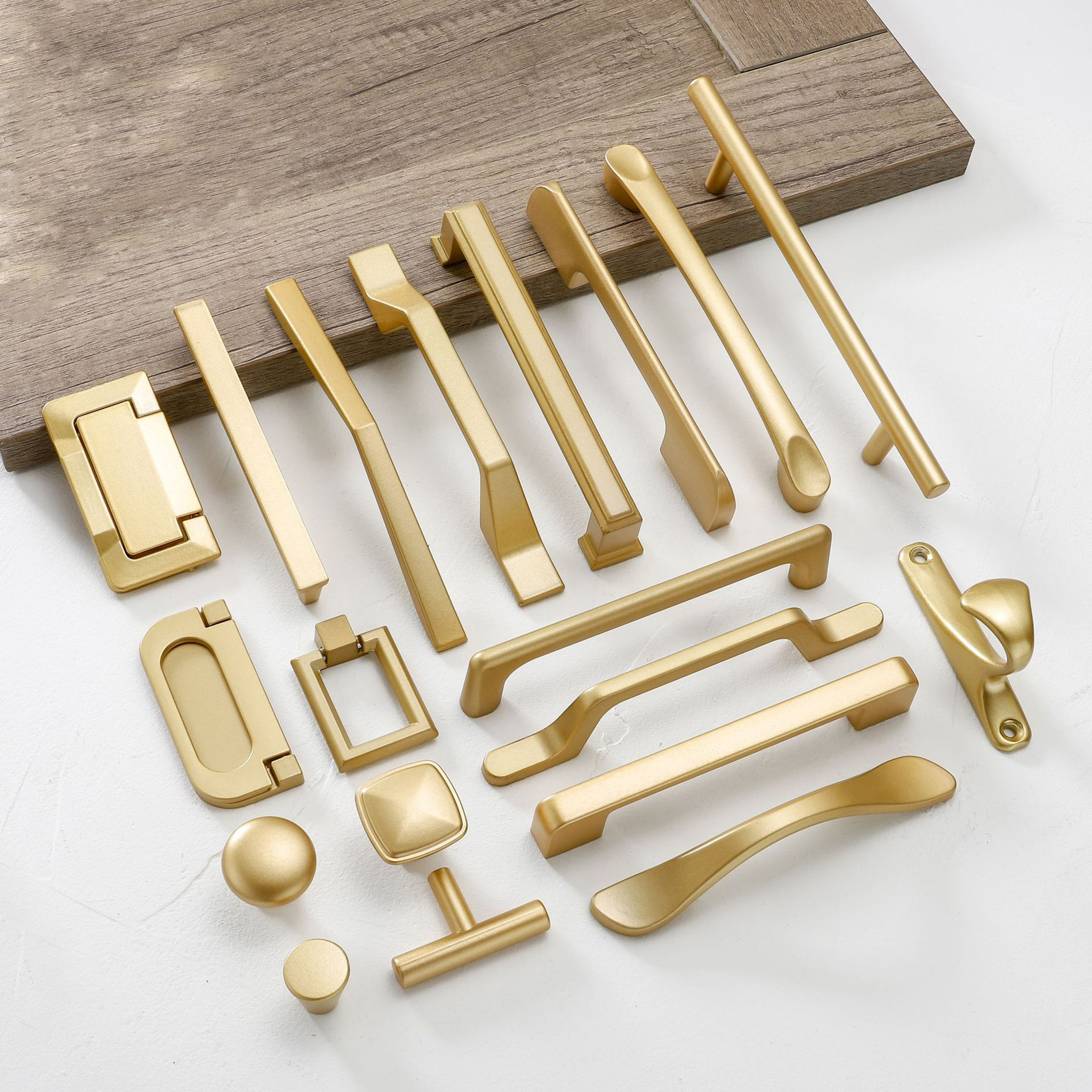 Golden Gold Drawers Pulls Modern Cabinet Pulls,Aluminum Alloy Kitchen Drawer Pulls,Dresser Pulls Cabinet Handles