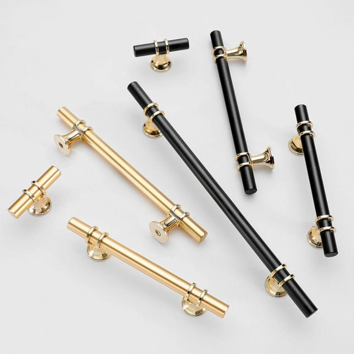 Aluminum gold long handles almirah brass black cabinet handles pull kitchen pull out drawer handle