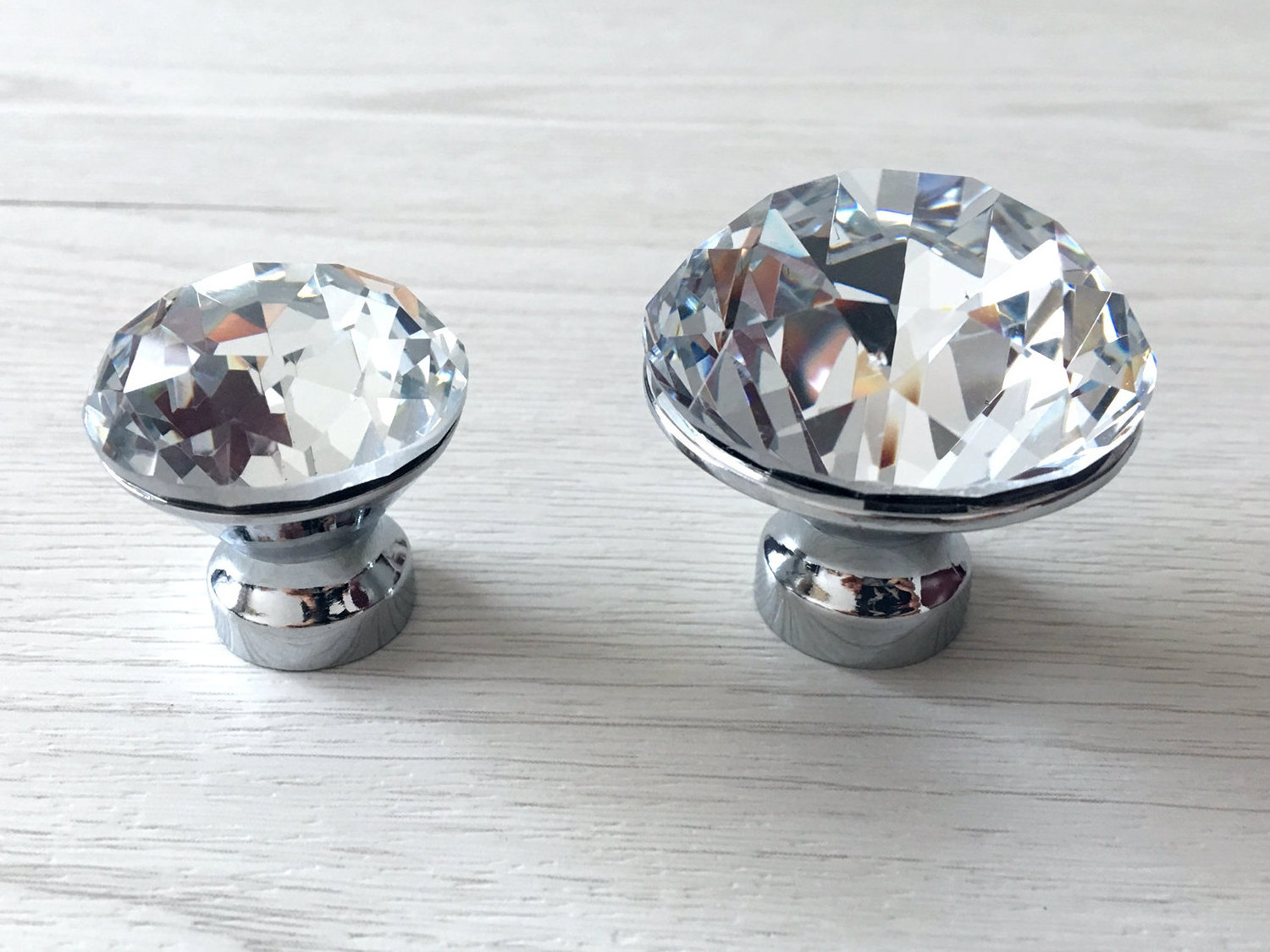 Crystal Drawer Pulls Handle Knob Rhinestone Glass Dresser Kitchen Cabinet 96 128mm Silver Chrome crystal cabinet Handles