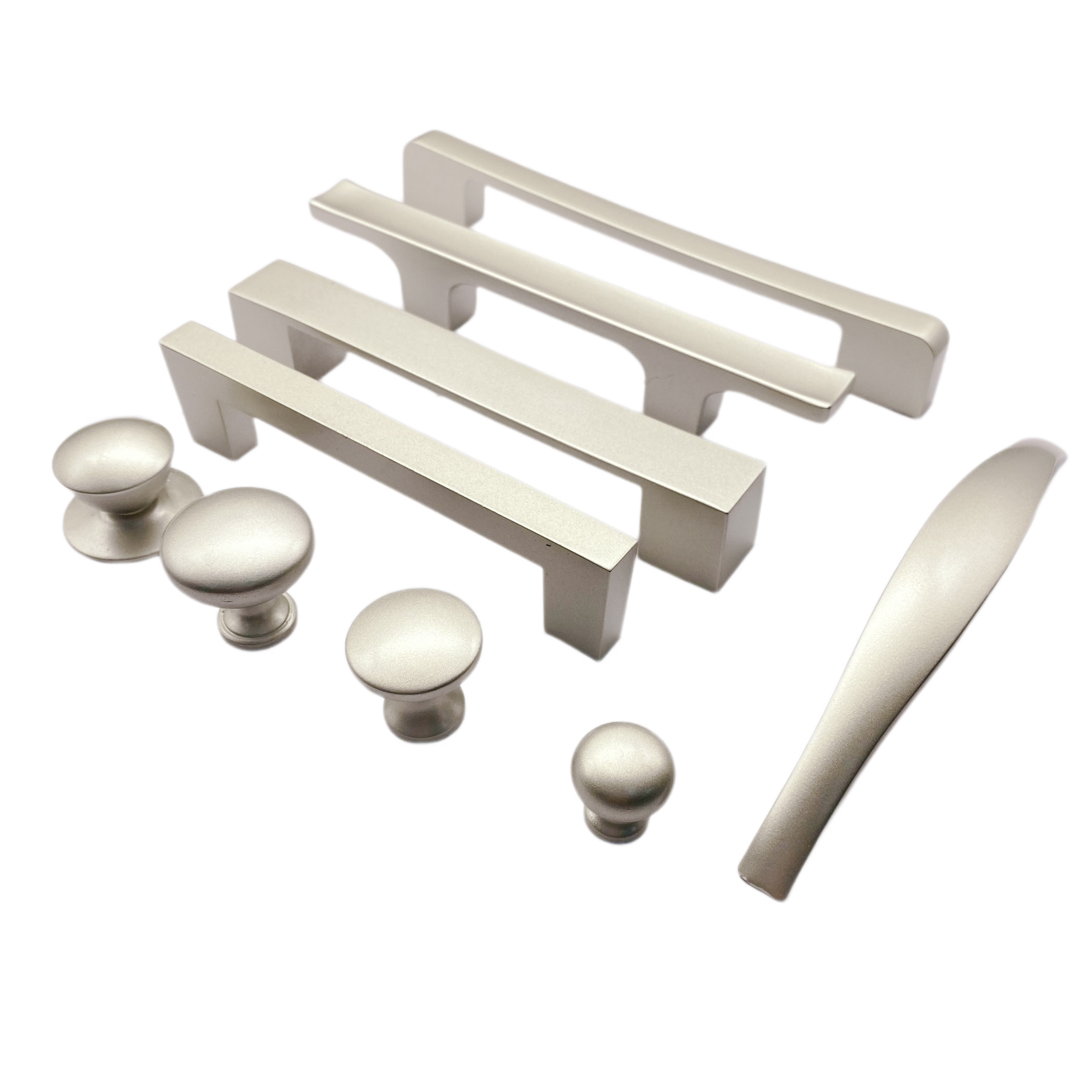 Aluminium Alloy Pulls Furniture Hardware Kitchen Cabinet Cupboard Dresser Wardrobe Drawer Door Gold Nickel Modern Pull Handles