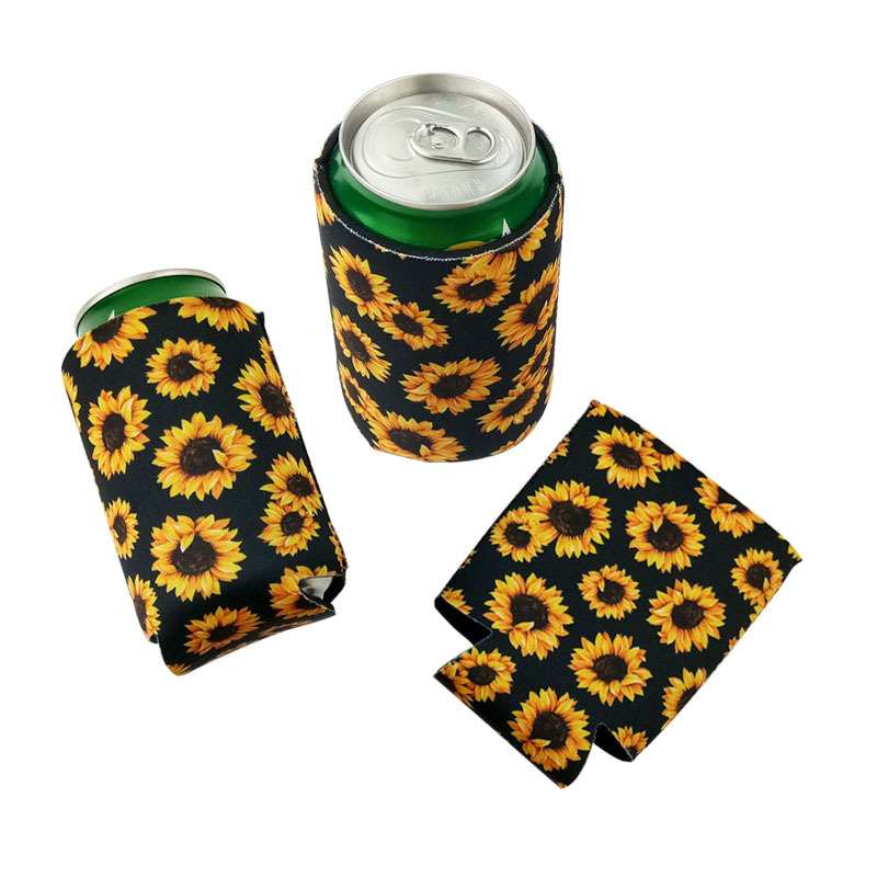 Ready to ship Neoprene Regular 12oz Can Cooler Cooizes Collapsible Beer Can Koozies  For Cans