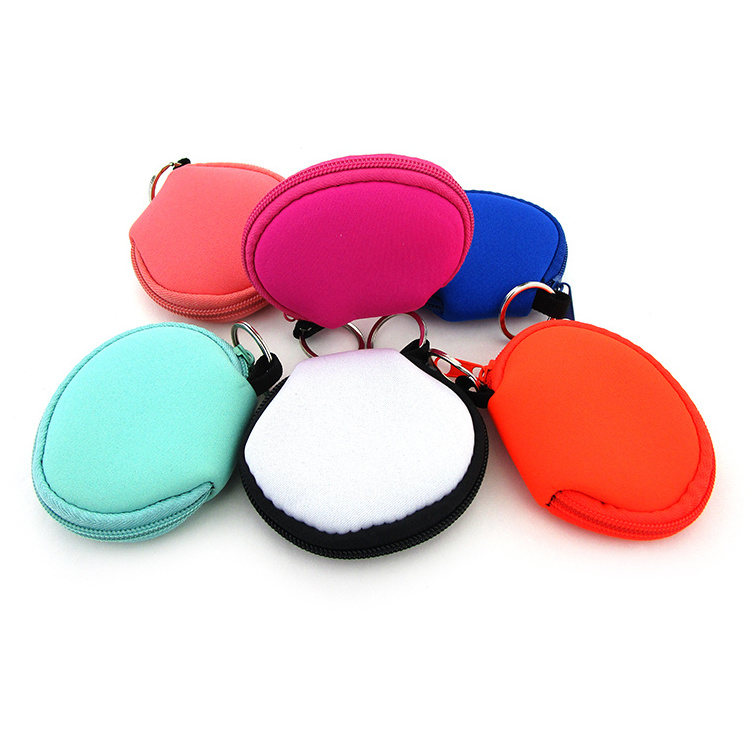 Wholesale RTS Neoprene Sublimation Mini Wallet Coin Purse/Pouch/Wallets & Holders