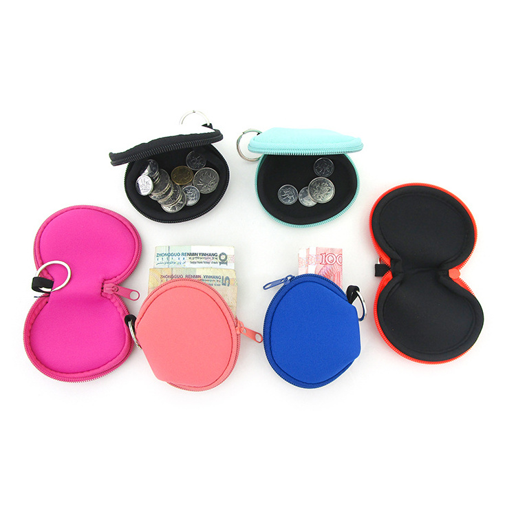 Wholesale RTS Neoprene Sublimation Mini Wallet Coin Purse/Pouch/Wallets & Holders