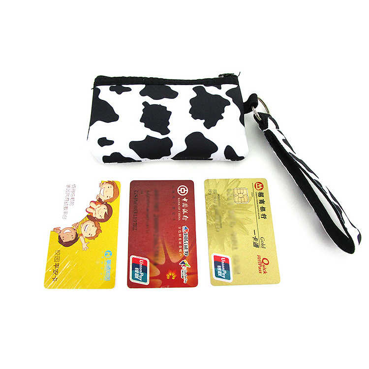 Neoprene sublimation blanks wallet wristlet ID card holder card pouch