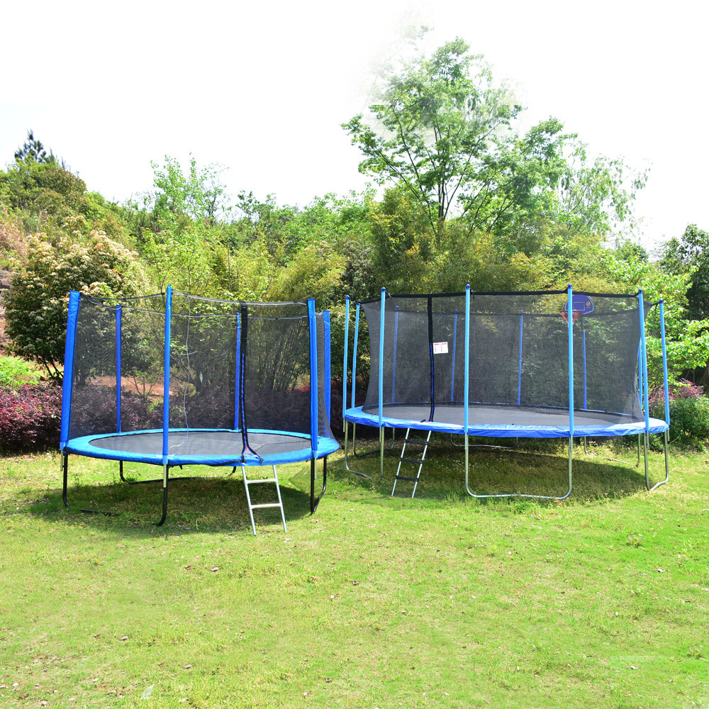 Professional Trampoline Park 6ft 8ft 10ft 12ft 14ft 16ft Big Trampolines Round Trampoline Outdoor With Basketball Hoop