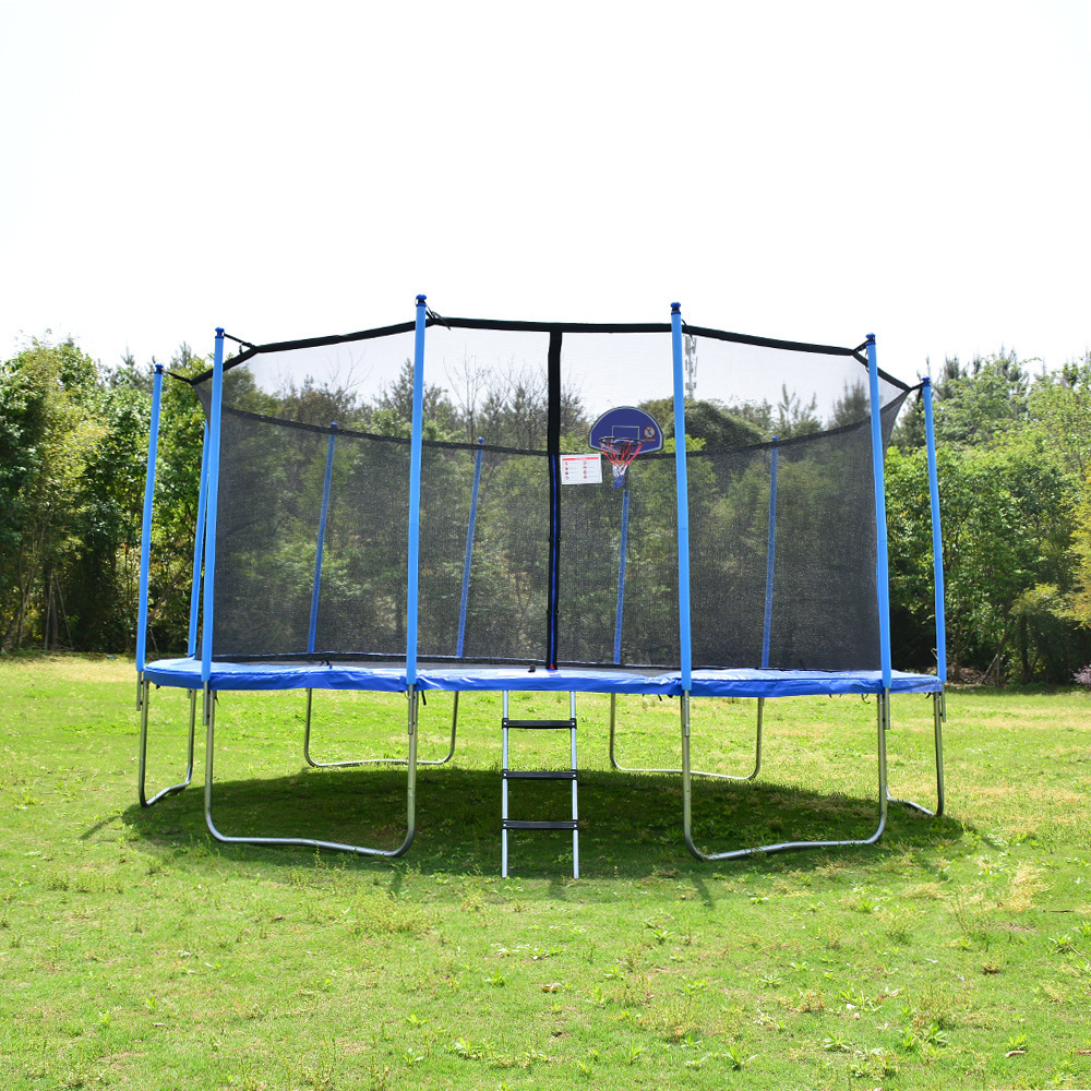 Professional Trampoline Park 6ft 8ft 10ft 12ft 14ft 16ft Big Trampolines Round Trampoline Outdoor With Basketball Hoop