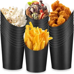 16OZ Waffles Paper cone paper holder for French fries crepe pancake food box