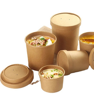 Take away To Go 500cc 750 1000 1300 1500ml Bowl Ramen Poke Paper Bowl Disposable Bowl