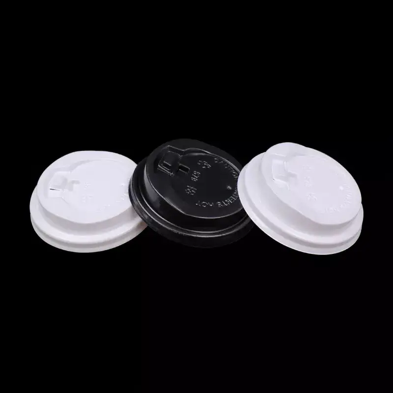 Lids Coffee Cafe Cup Lids, Paper Cup Cover Manufacturer Custom Logo Beverage Cup Lids, Plastic PS Plastic Bottles Smart Lids