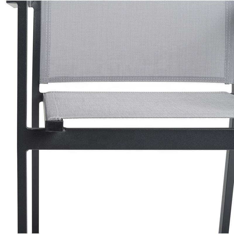 Wholesale patio furniture aluminum outdoor dining chairs with sling