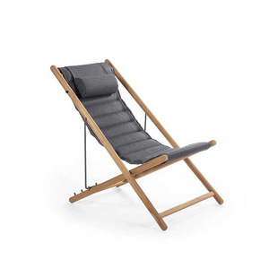 Teak wood folding beach chair resort outdoor furniture hotel pool lounge chairs for hotel restaurant furniture