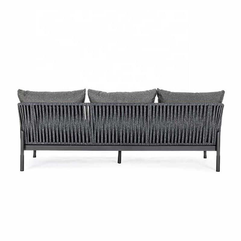 Wholesale black rope outdoor furniture garden sofa set