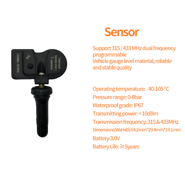 2023 NEW T-sensor  315mhz 433mhz Universal Tpms Tire Pressure Monitoring System Tpms Sensor