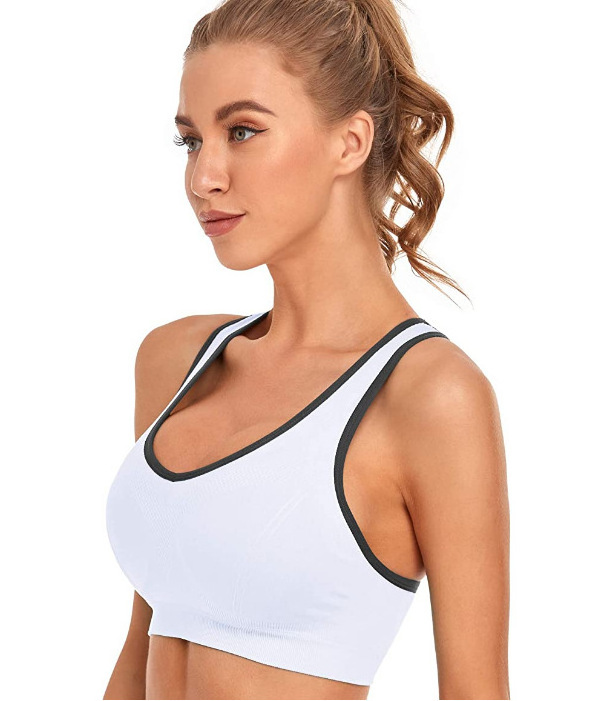 Customized Plus Size Sexy High Stretch Sports Bra Padded Push Up Fitness Running Yoga Bra Backless Bra