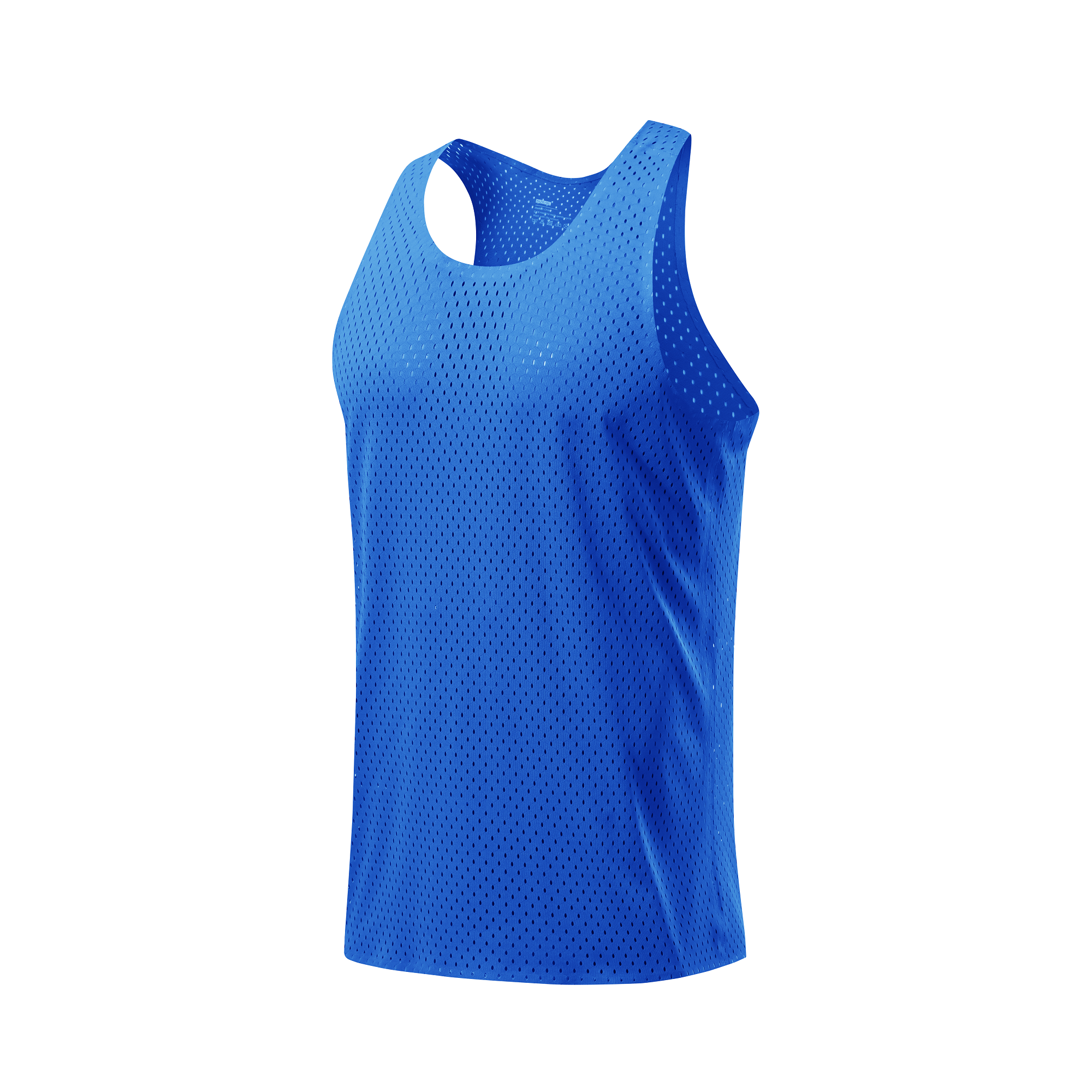 OEM/ODM 100% Polyester Plus Size Men's Vest 100g Lightweight Casual Sleeveless Mesh Round Neck Training Sports Men's Tank Tops