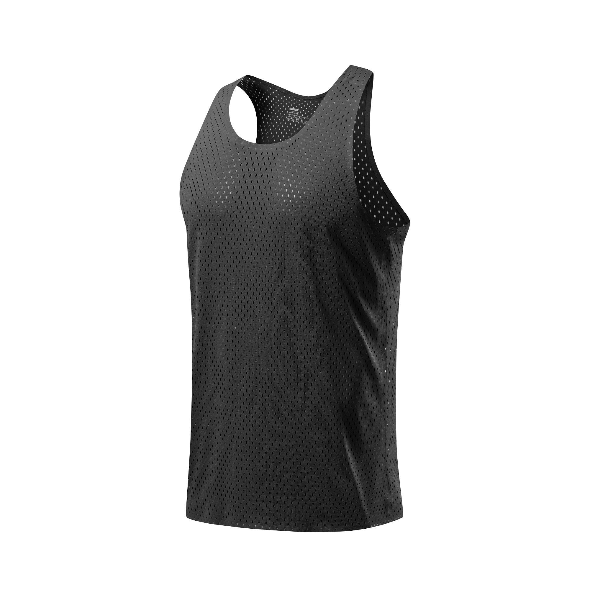 OEM/ODM 100% Polyester Plus Size Men's Vest 100g Lightweight Casual Sleeveless Mesh Round Neck Training Sports Men's Tank Tops