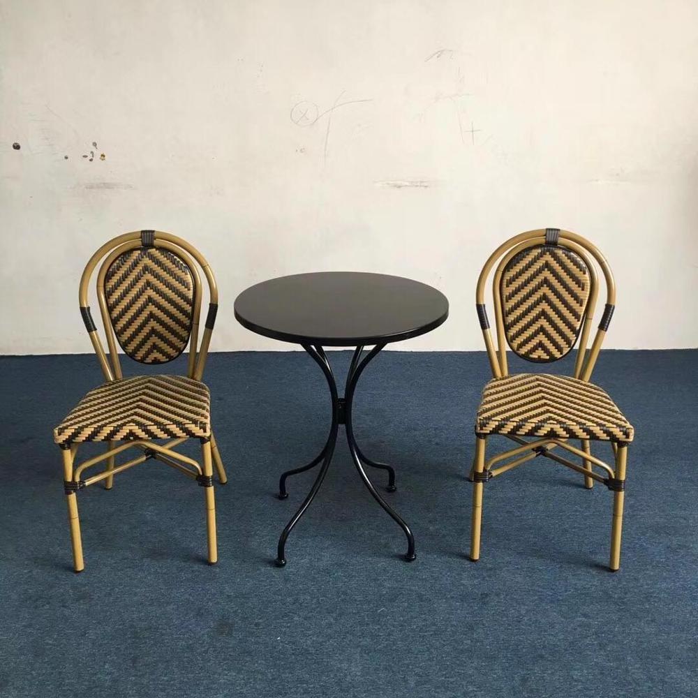 High Quality Rattan Furniture Bistro Chair Set Restaurant Dining Chair Sets