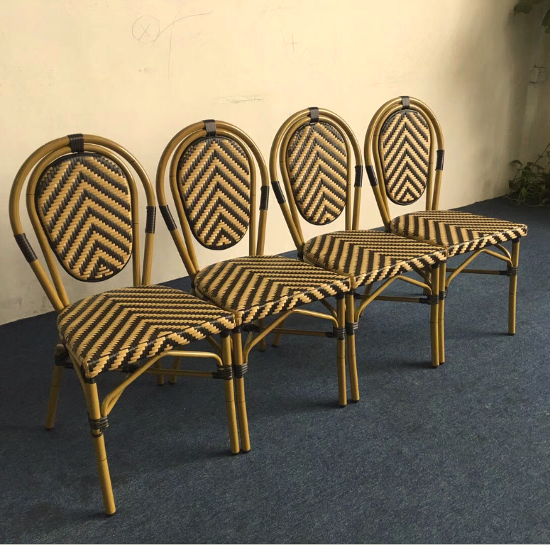 High Quality Rattan Furniture Bistro Chair Set Restaurant Dining Chair Sets