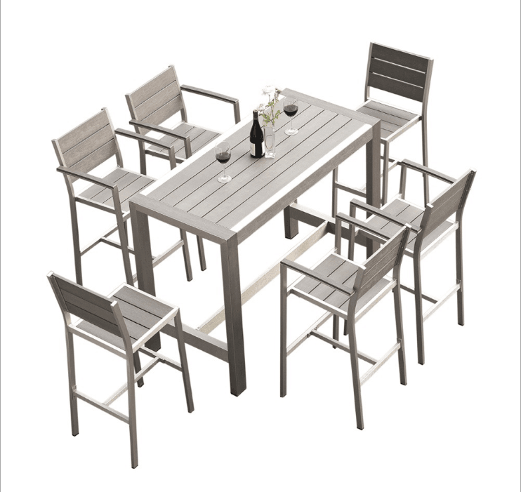 All Weather Outdoor Garden Furniture Outdoor Bar Sets Patio Bar Table and Bar Stools