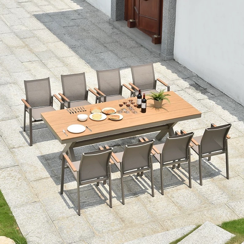 Heavy Duty Outdoor Furniture Dining Room Chair 10 People Dining Table Sets