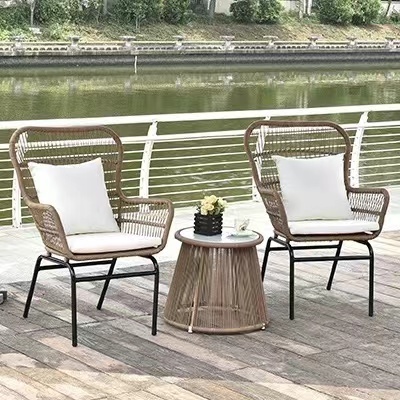 High Quality Outdoor Garden Furniture Rattan Dining Set 6 Chairs Table Sets