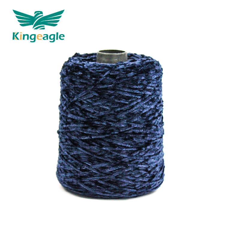 Kingeagle 100% polyester chenille Chunky Yarn microfiber colored velvet yarn