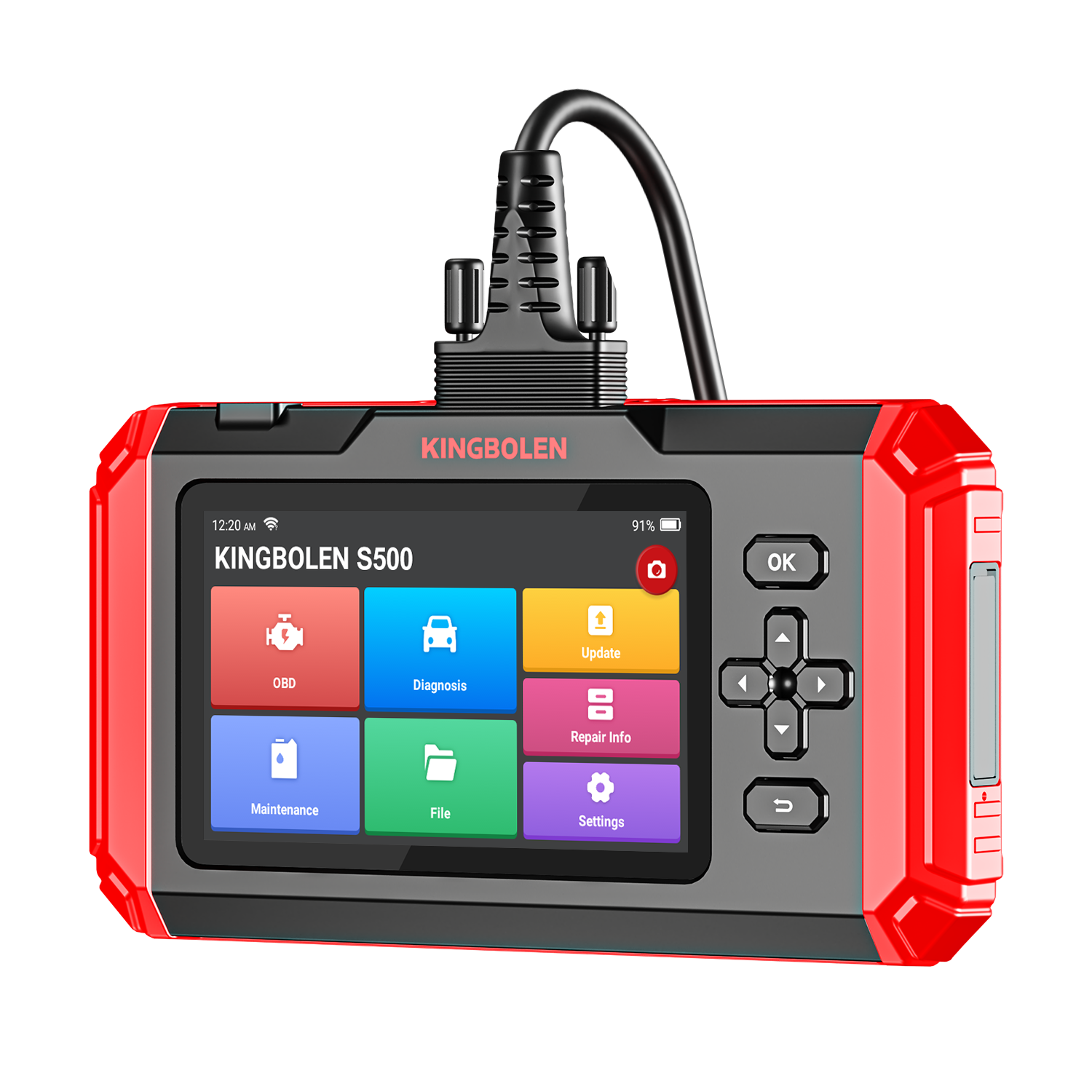 Kingbolen S500 OBD2 EOBD Code Reader ECM TCM SRS ABS Diagnostic Tool Scanner 4 Systems Automotive Engine Scan Tool