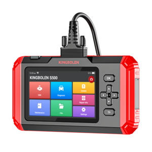 Kingbolen S500 OBD2 EOBD Code Reader ECM TCM SRS ABS Diagnostic Tool Scanner 4 Systems Automotive Engine Scan Tool