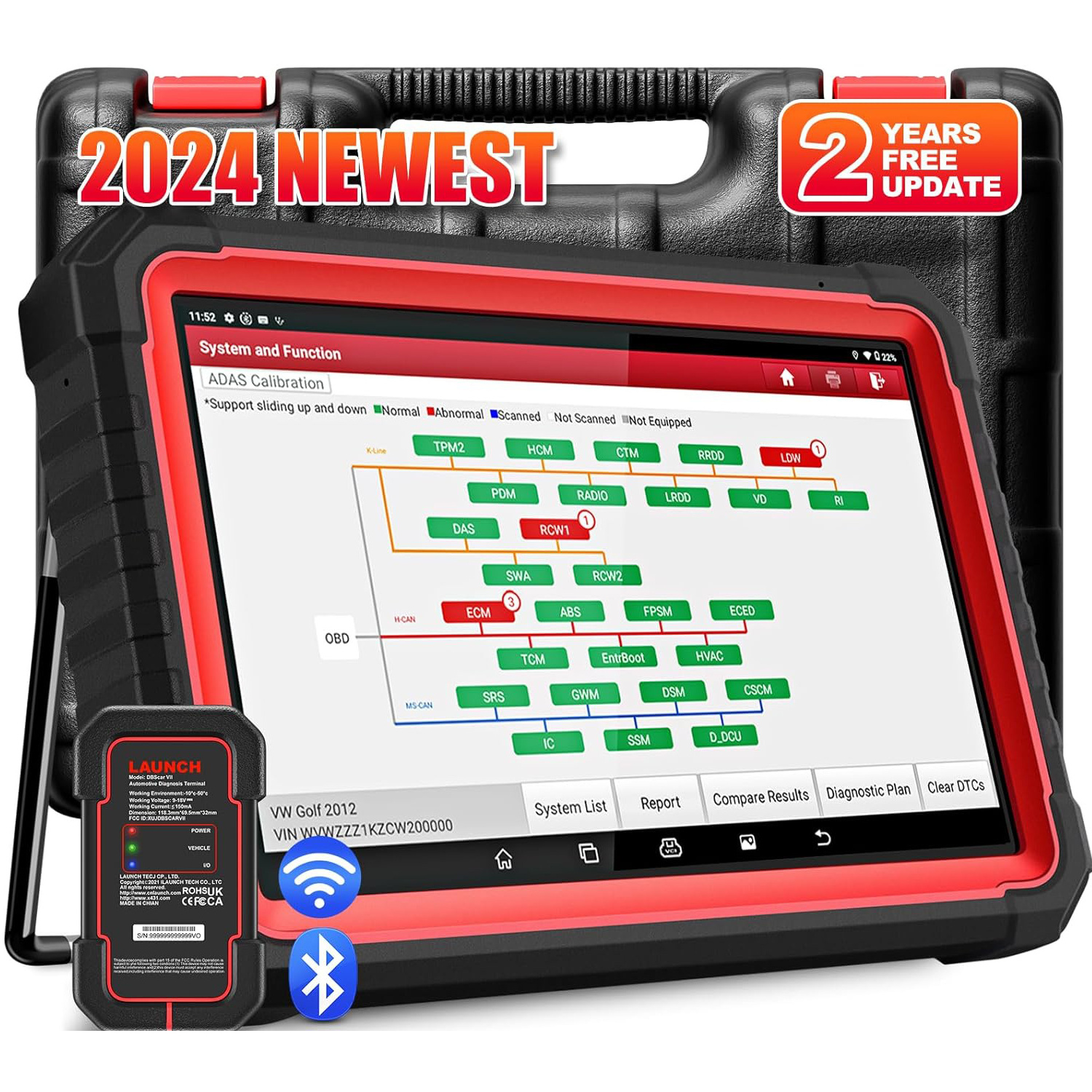 Launch X431 PRO3S+ V5.0 Bi-directional All System Scan Tool OEM Topology Map CAN FD Connector OBD2 Diagnostic Tool Machine