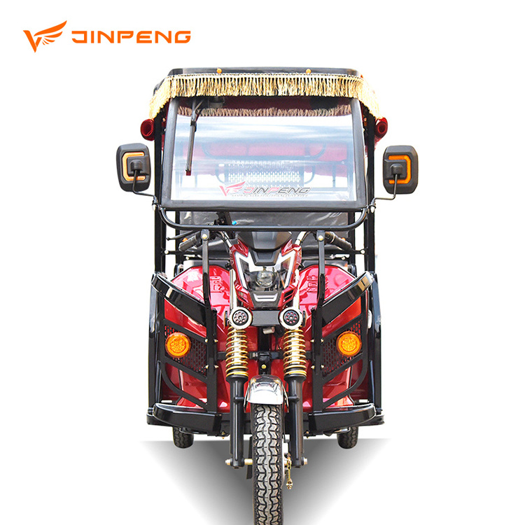 JINPENG 6198 China New Model3 Wheel  Tricycle  Taxi Moto Bajaj Tuk Rickshaw For Sale Enclosed Cabin Tricycle Model WH