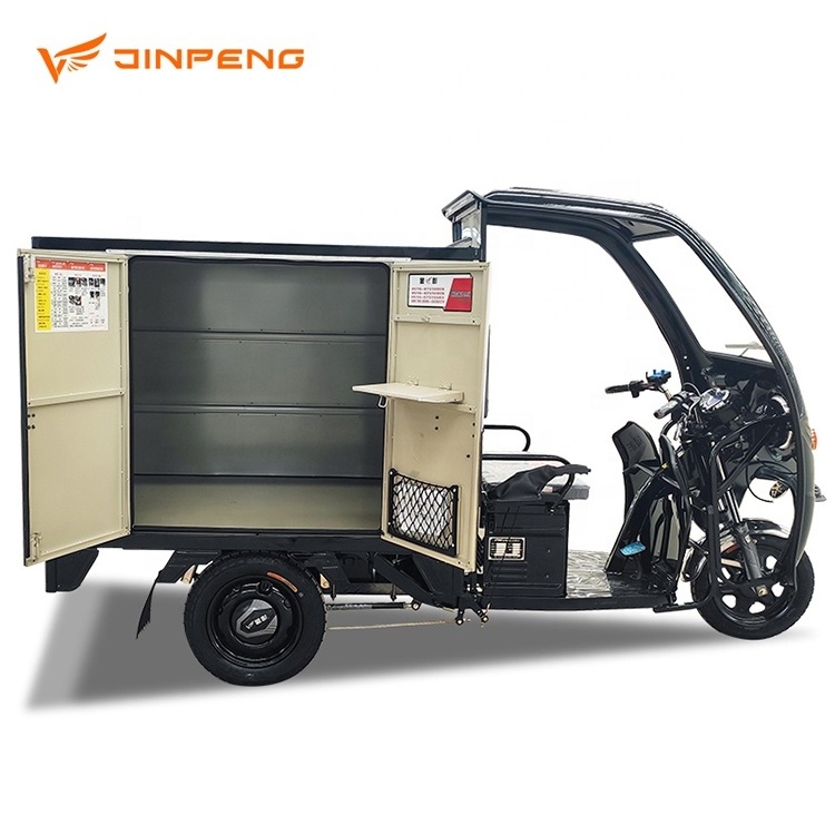 Express Delivery Cargo Tricycle Cabin Closed Van Truck Three Wheels Electric Tricycle