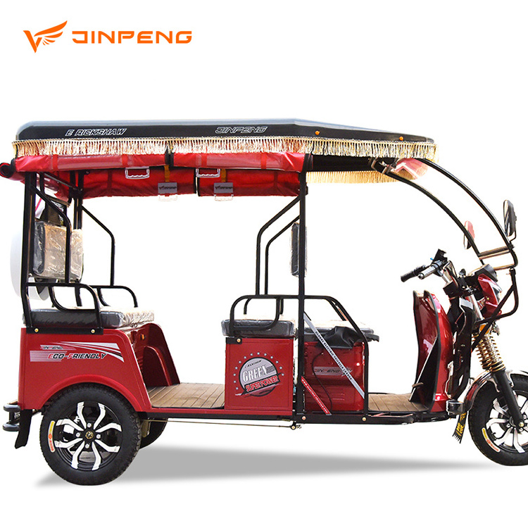 JINPENG 6198 China New Model3 Wheel  Tricycle  Taxi Moto Bajaj Tuk Rickshaw For Sale Enclosed Cabin Tricycle Model WH