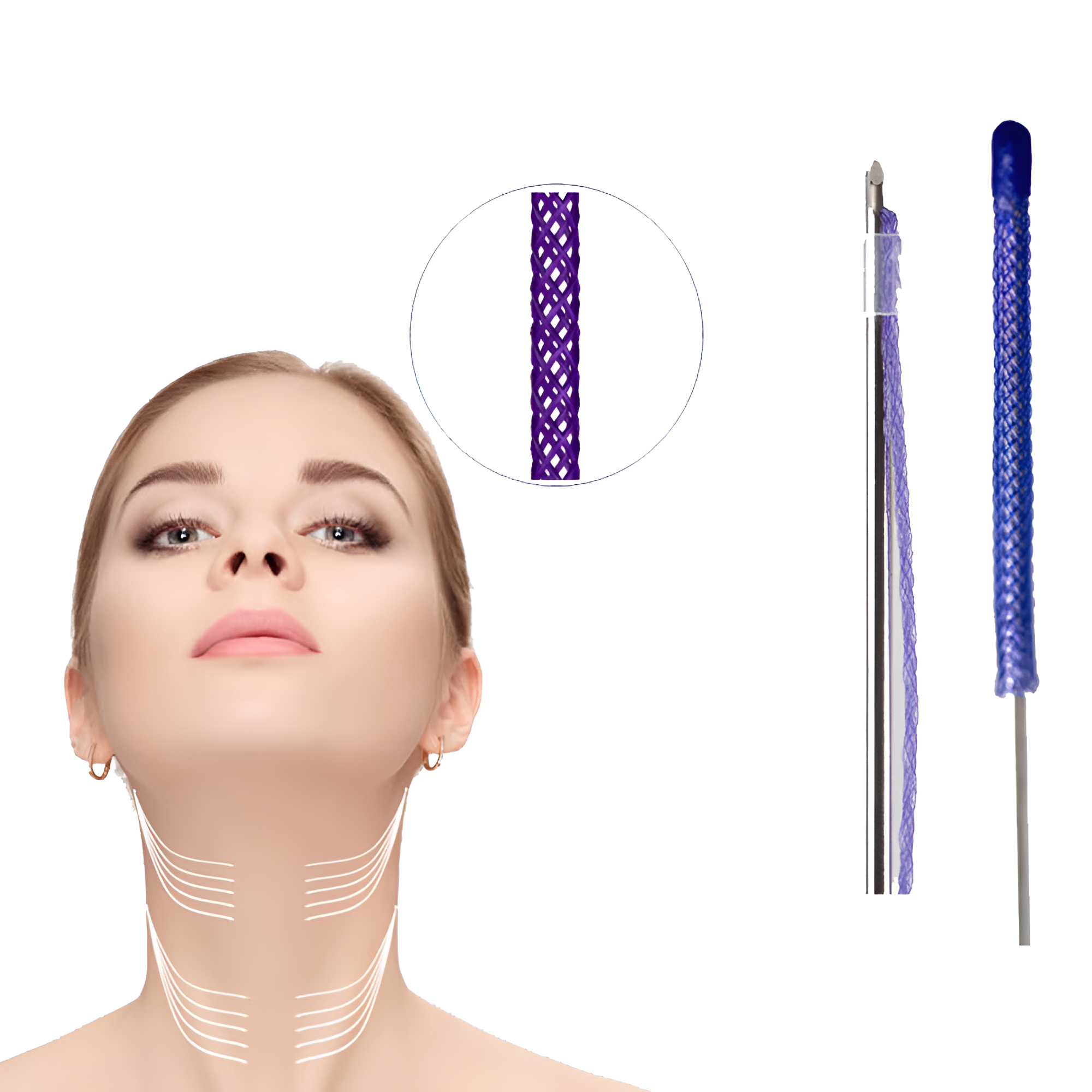 PLURVEL The Korea Popular Products Medical Mesh Thread Pcl Thread 19g 38mm 50mm Pdo Aptos Thread Filling Lift Korea