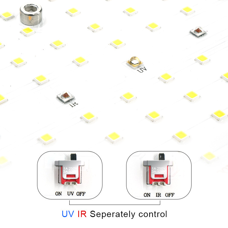 KingBrite 240W Samsung LM301H + XPE2 660nm IR UV LED Grow Light With 2pcs Separate Heatsink