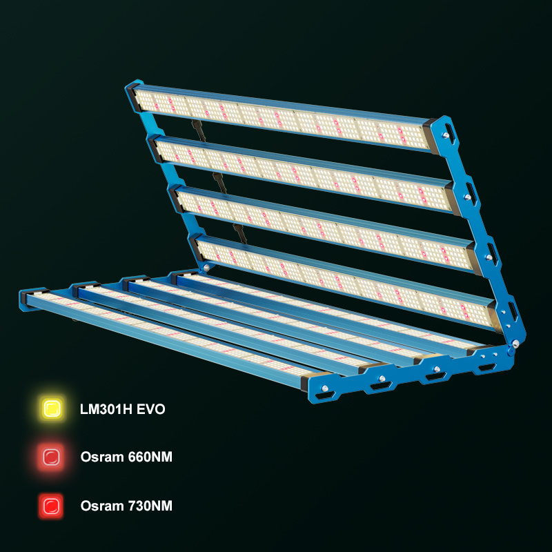 No Tax To EU! 2024 KingBrite P55-650W/800W Samsung LM301H EVO+Osr(660nm+730nm) Rotatable Bars LED Grow Light Replace LM301B