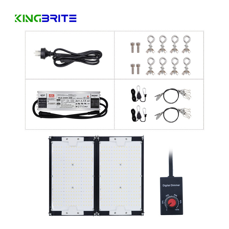 Kingbrite 240w samsung LM301H Board mix epistar deep red 660nm UV IR SF2000 LED Grow Light