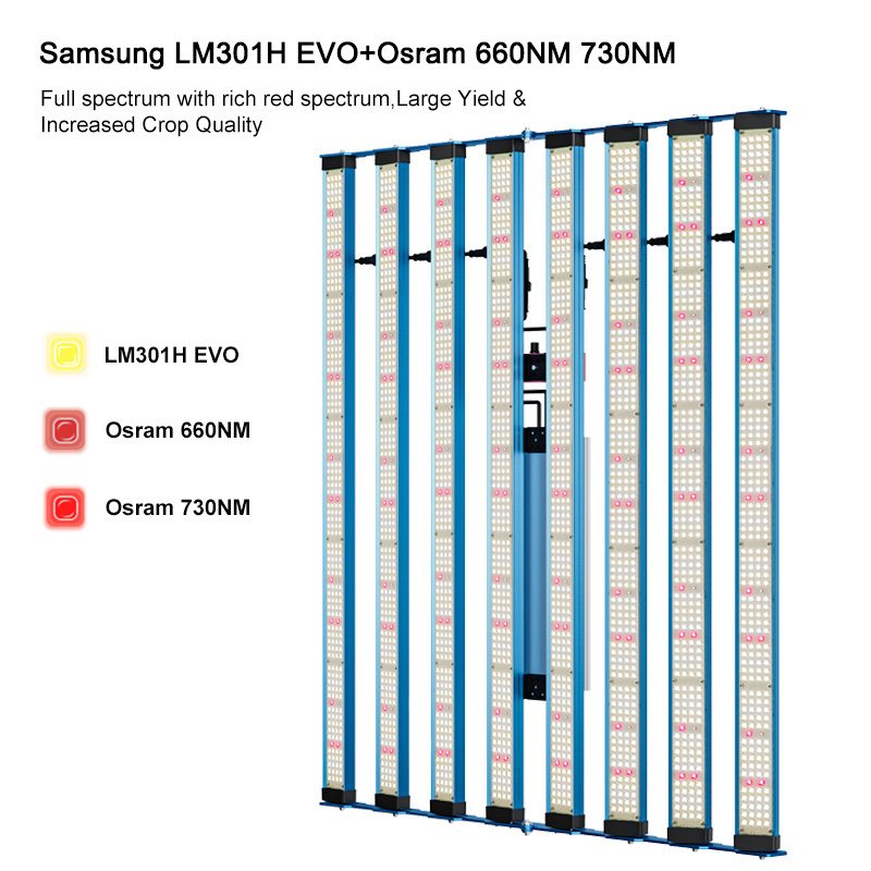 EU Stock! KingBrite P55-650W/800W Samsung LM301H EVO Rotatable Bars LED Grow Light Replace LM301B