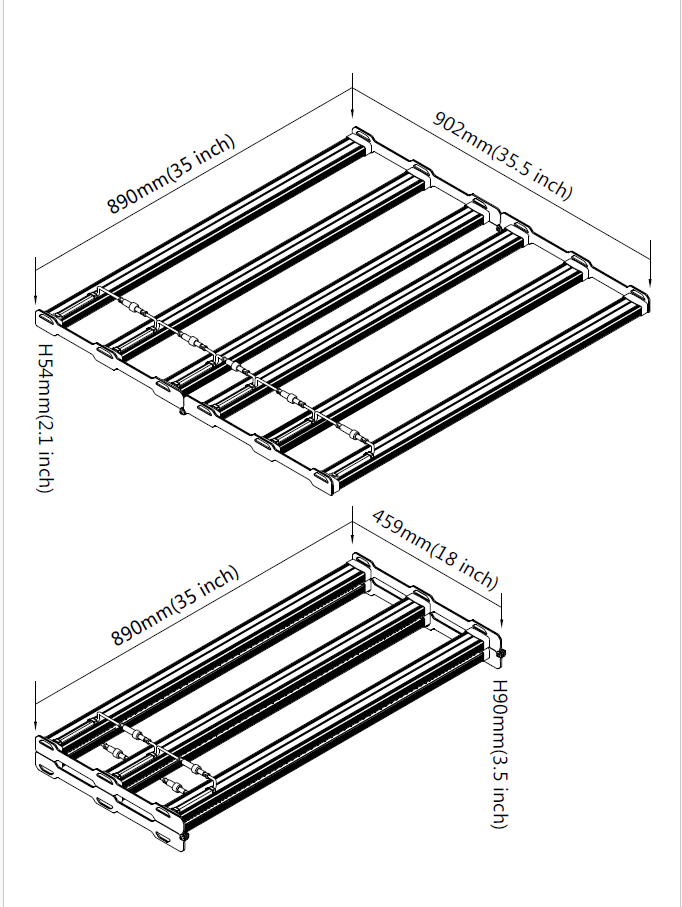 EU Stock! KingBrite P55 480W Samsung LM301H EVO+Osr (660nm+730nm) Full Spectrum LED Grow Light Bar Replace LM301B QB288