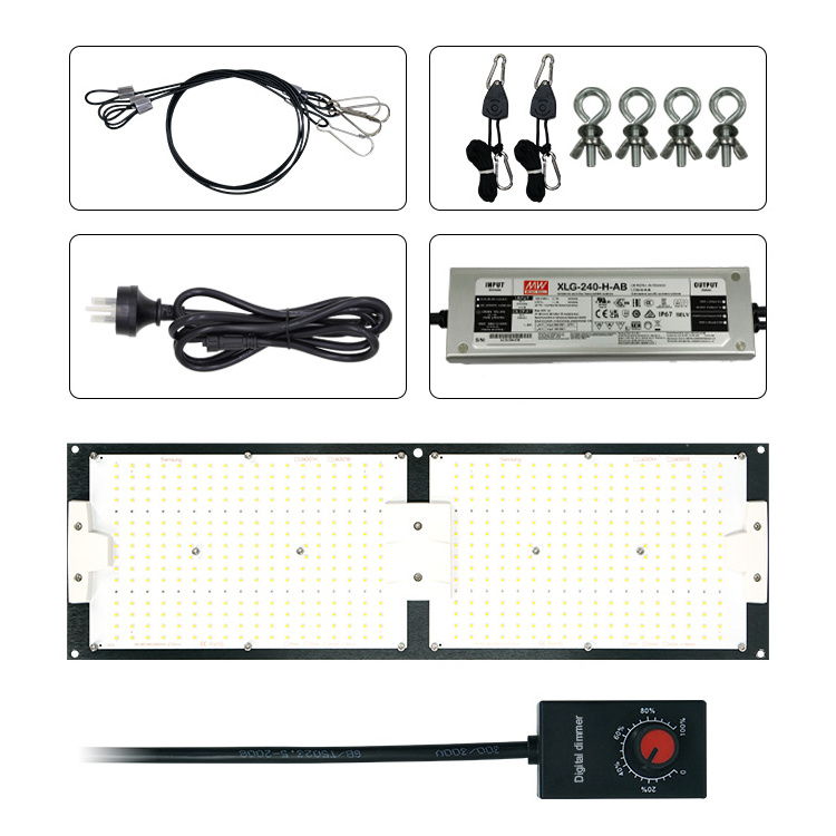 KingBrite 240W QB288 Board Samsung LM301H mix Epistar 660nm Dimmable LED Grow Light for indoor plants