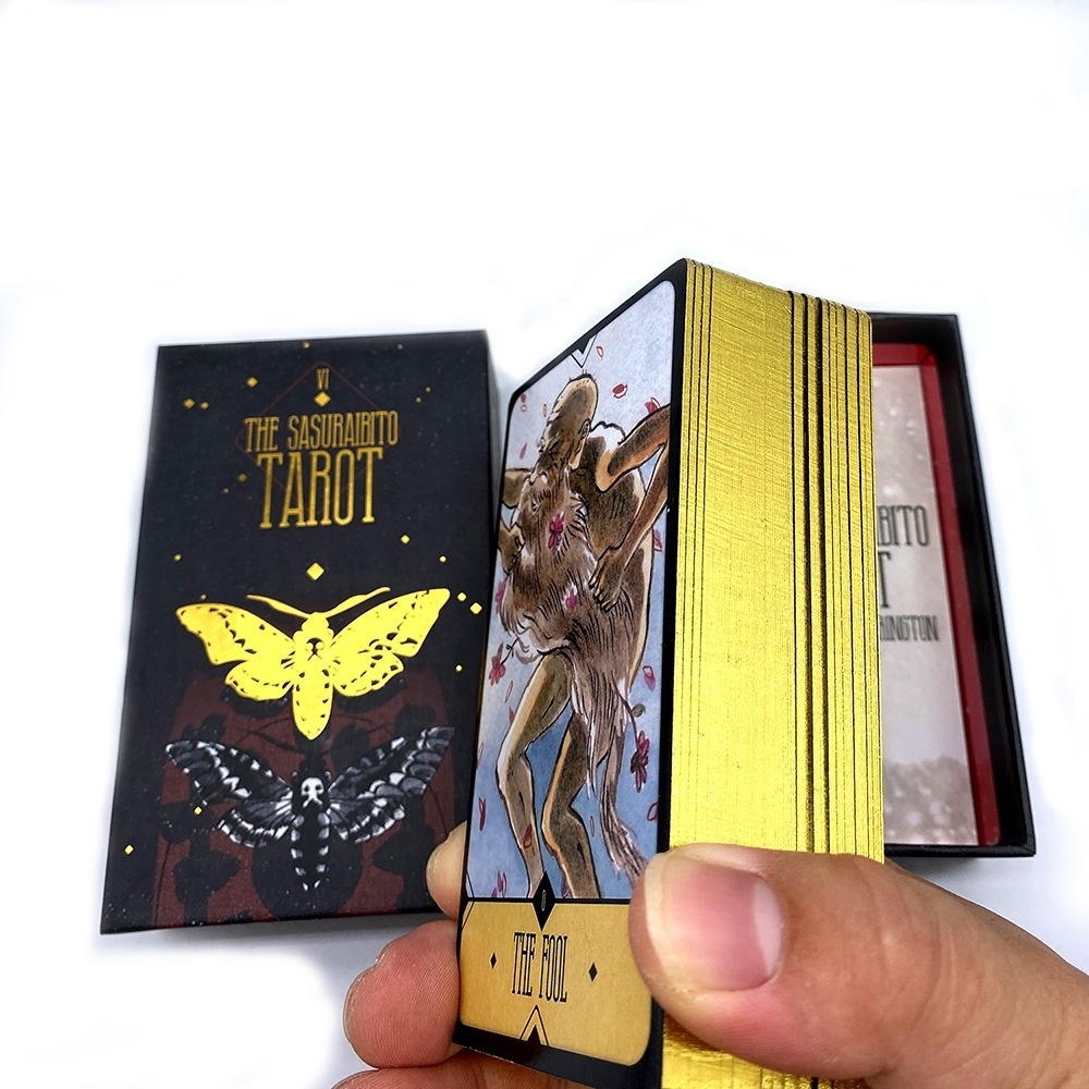 Latest Arrival black Foil Tarot Decks Your Own Tarot Cards With Guidebook