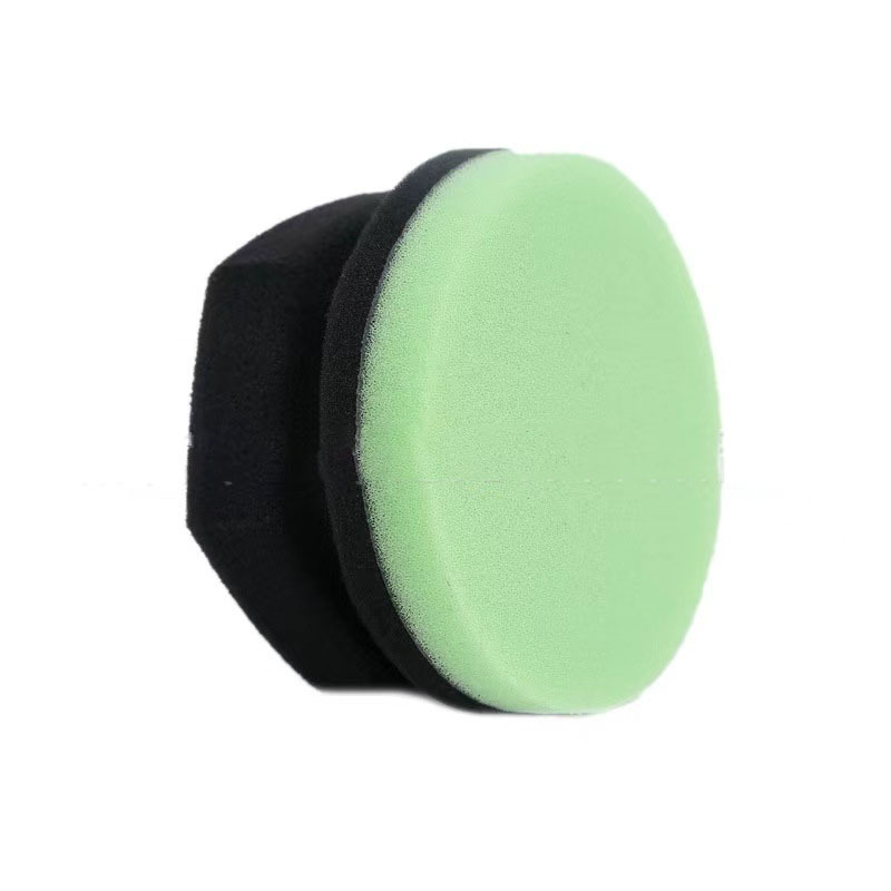 PA-7101  Dressing Applicator Round Washable Car Foam Sponge Reusable Tire Cleaner for Auto Polishing